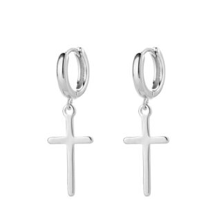 Sterling Silver Hoop Earrings / Black Silicone Earrings / Spiky Earrings Punk Earrings Gifts for Her Spike Edgy Earrings